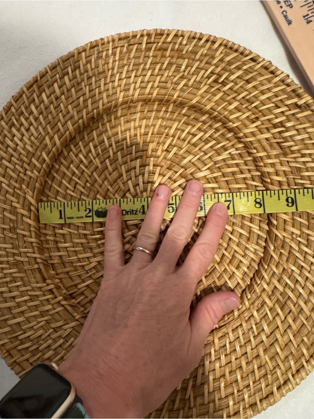 Set of 2 Woven Rattan Placemats Chargers 13.5” Boho Coastal Natural Round - Picture 11 of 12